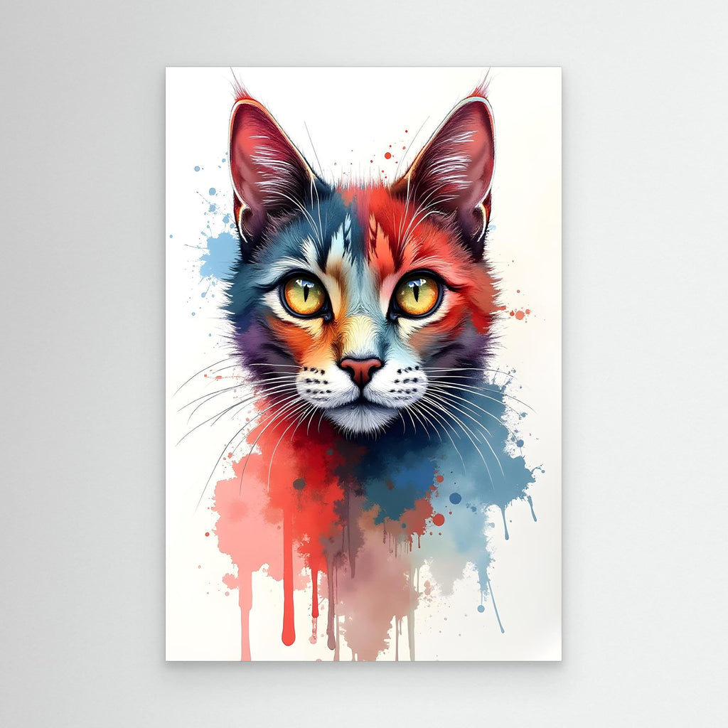 Abstract Cat Minimalist Ink Style