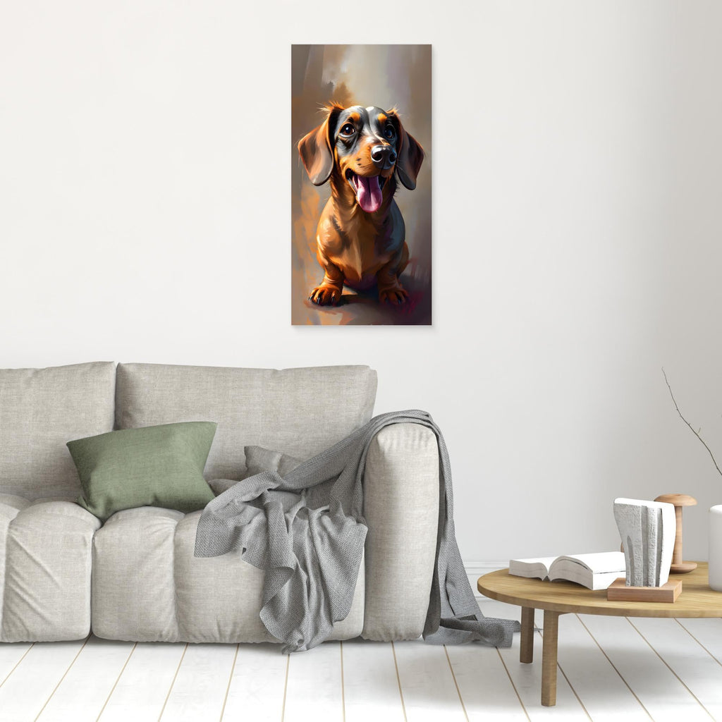 Abstract Happy Dachshund 