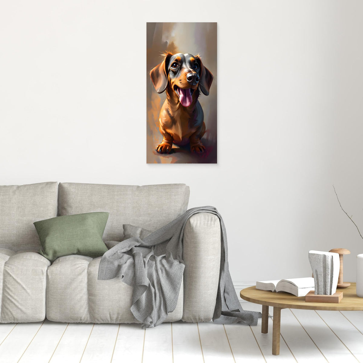 Abstract Happy Dachshund 