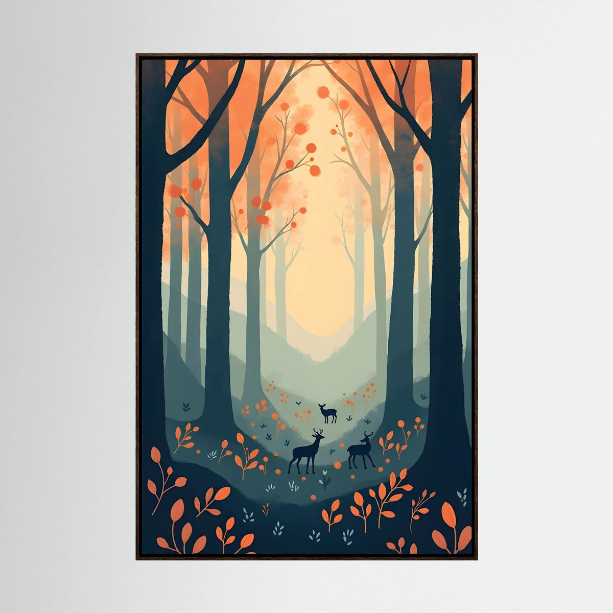 Mysterious Forest Abstract Wall Canvas