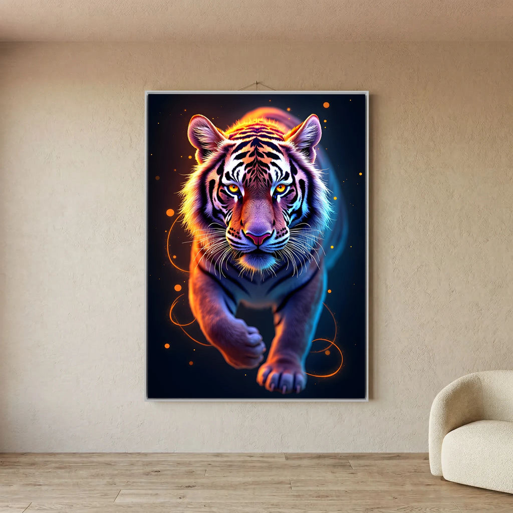 Abstract Tiger Minimalist Canvas Print