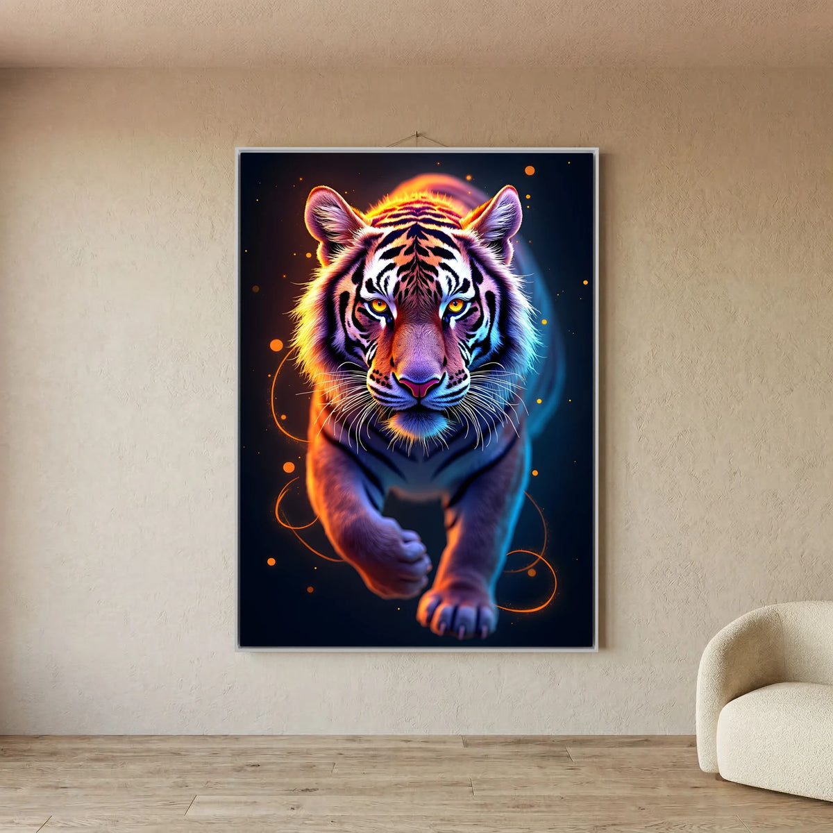 Abstract Tiger Minimalist Canvas Print