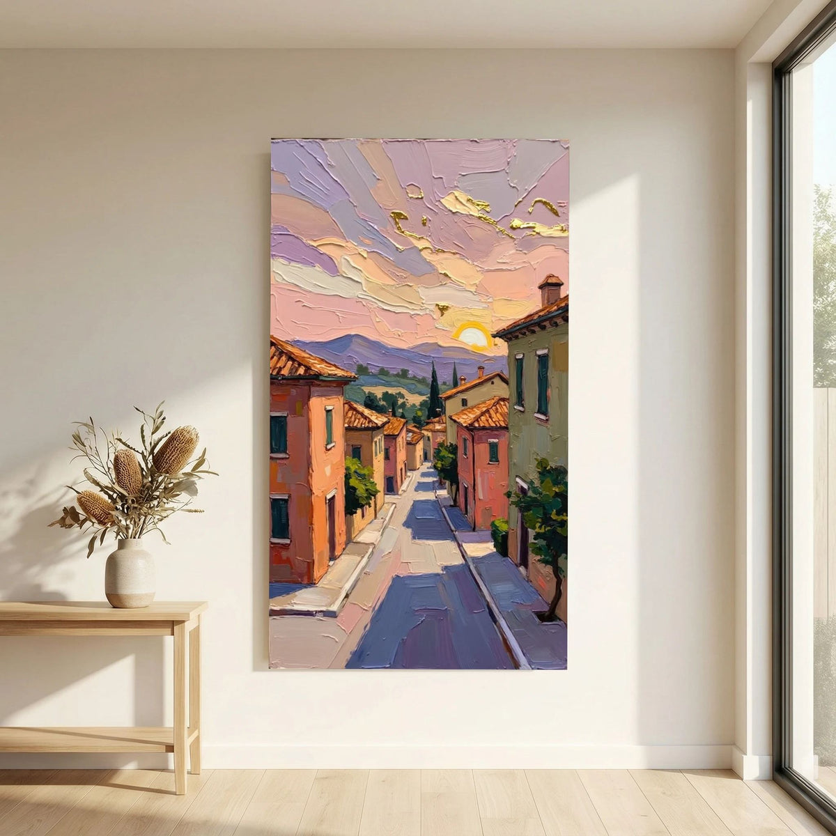 Abstract Street Scene Oil Style Wall Art