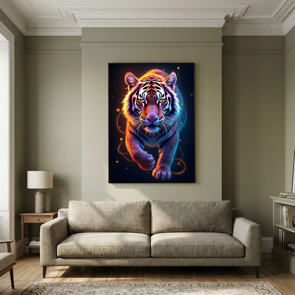 Abstract Tiger Minimalist Canvas Print