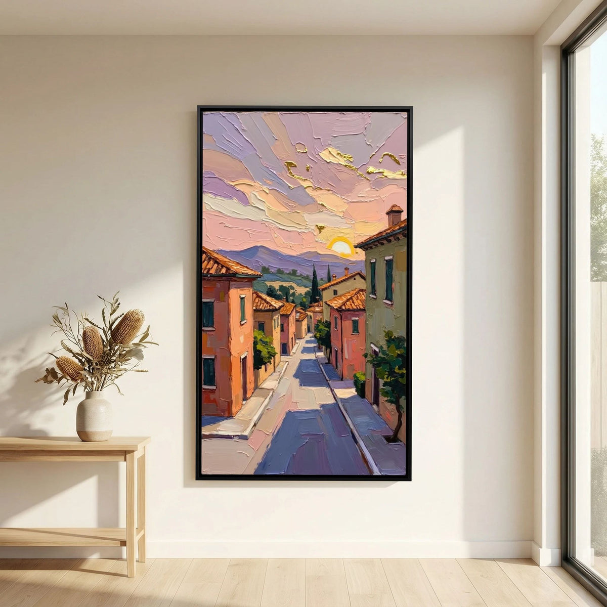 Abstract Street Scene Oil Style Wall Art