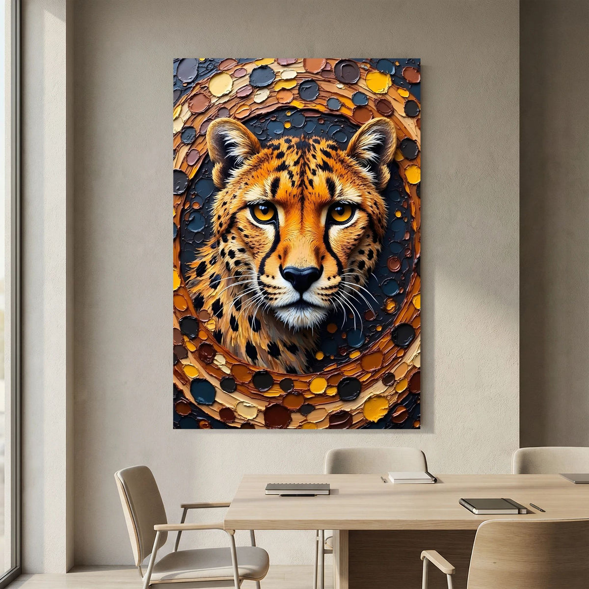 Majestic Cheetah Oil Style Canvas Minimalist Wall Decor