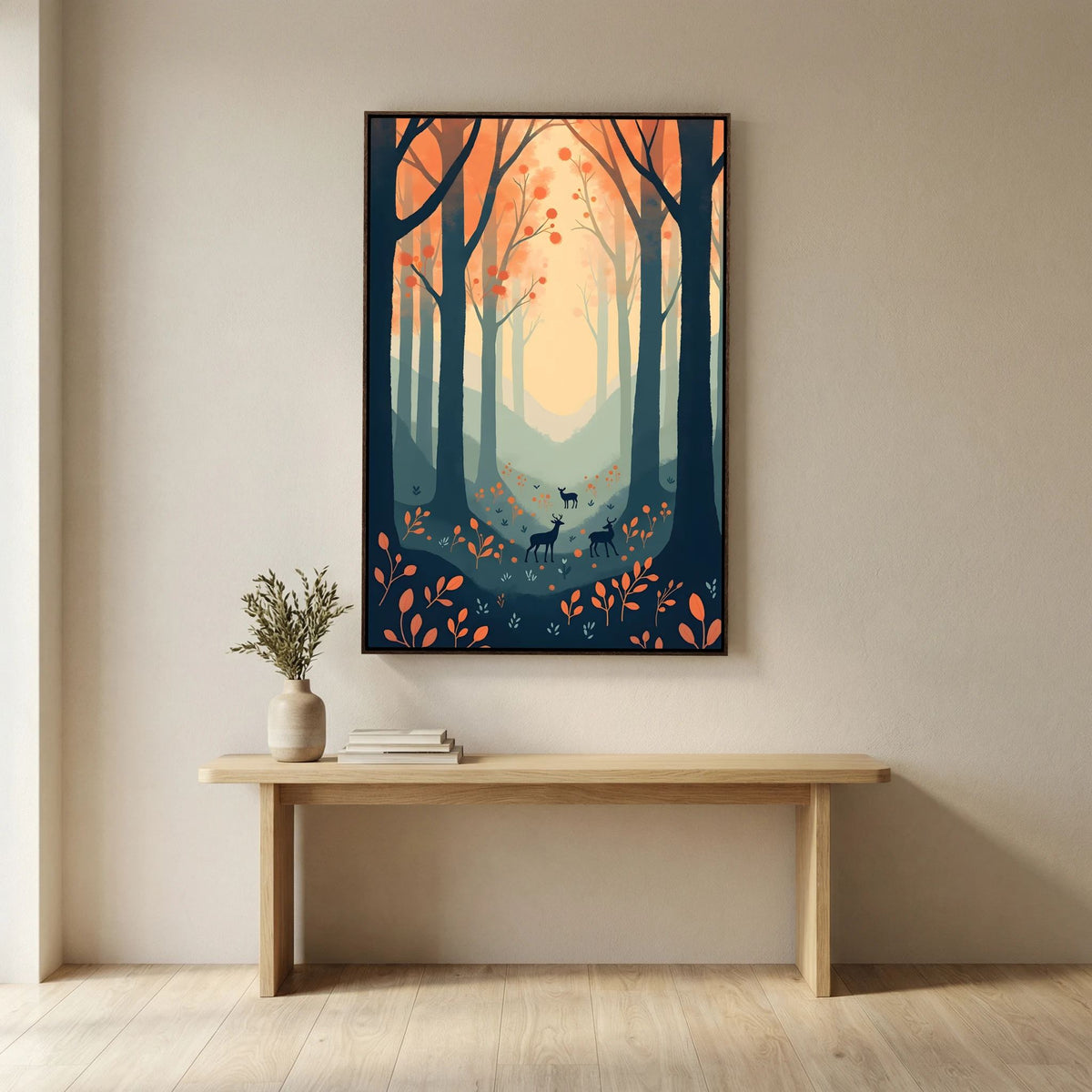 Mysterious Forest Abstract Wall Canvas