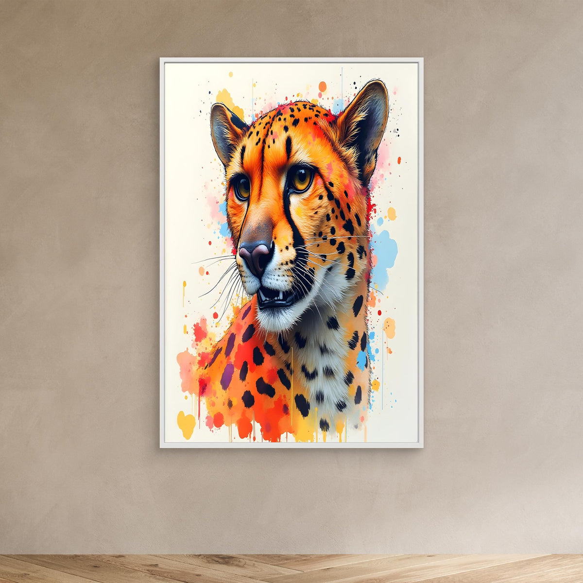 Abstract Cheetah Minimalist Ink Style
