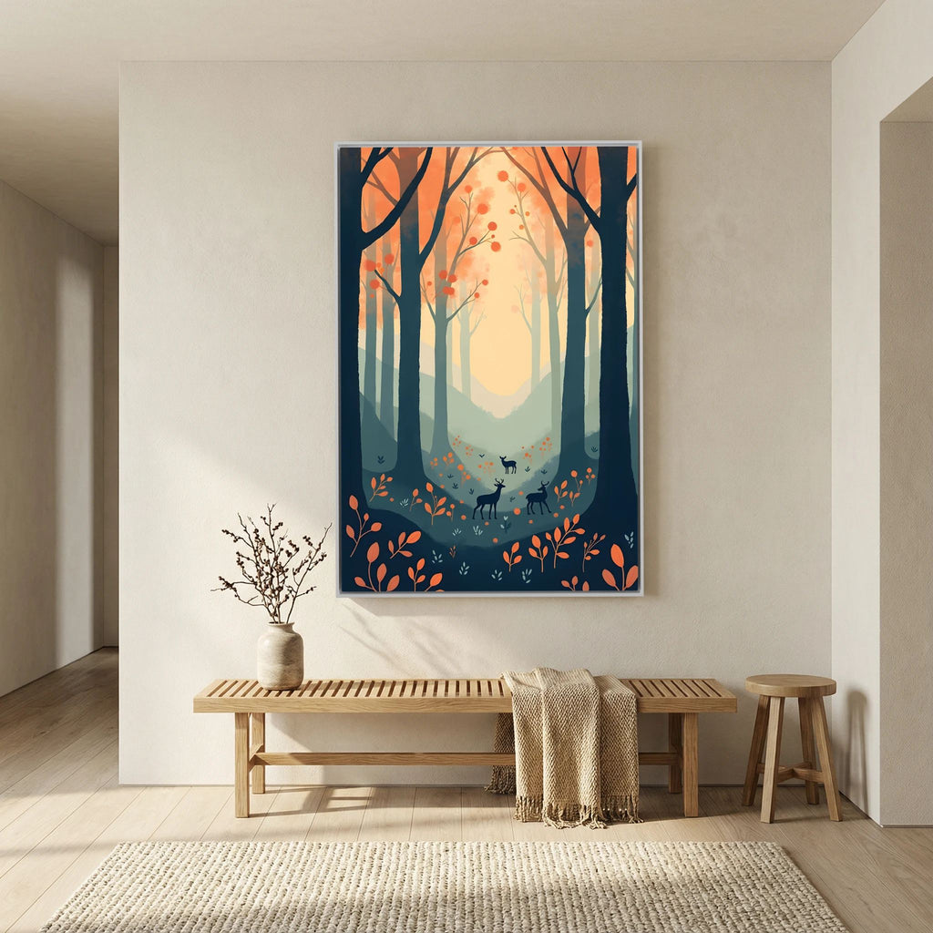 Mysterious Forest Abstract Wall Canvas
