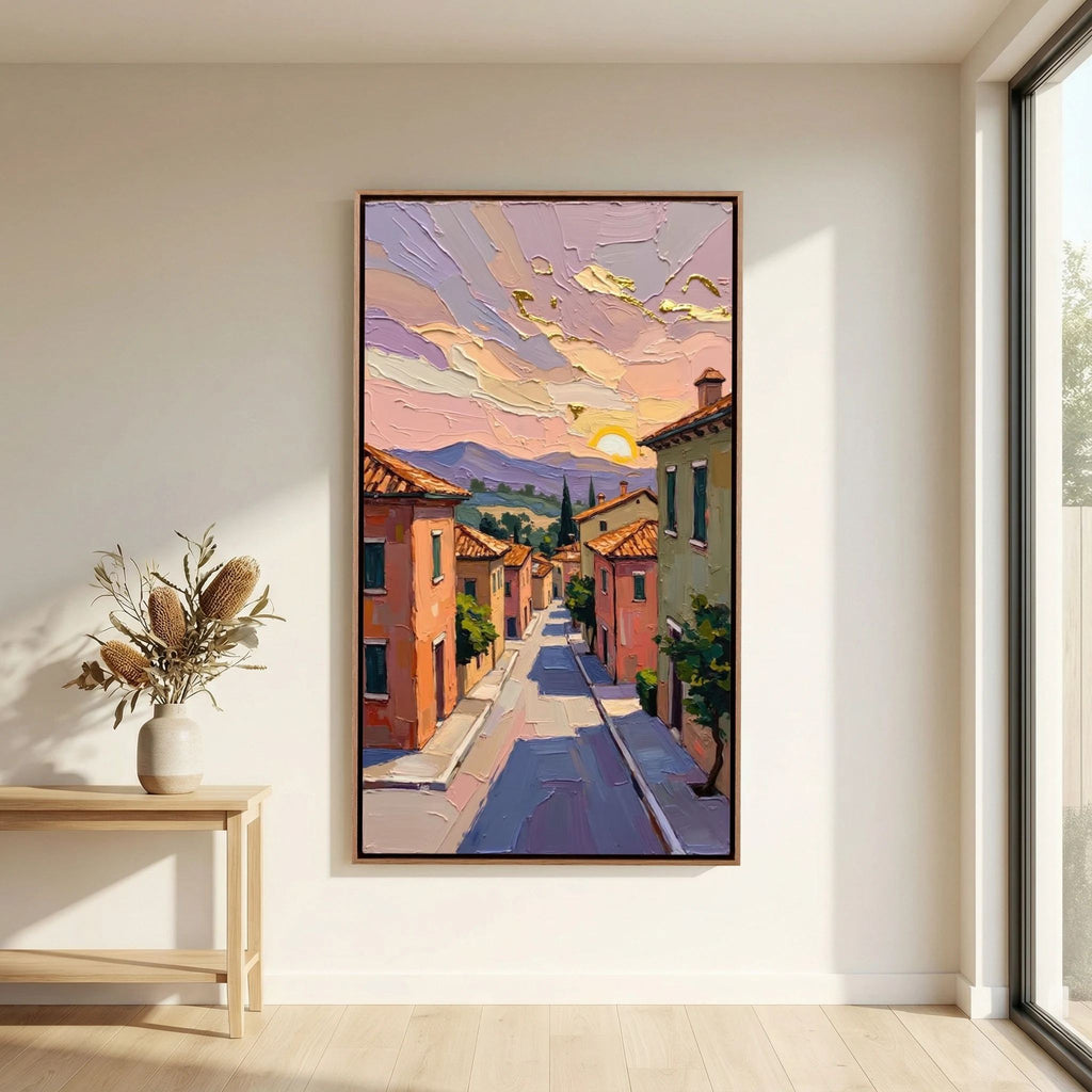 Abstract Street Scene Oil Style Wall Art