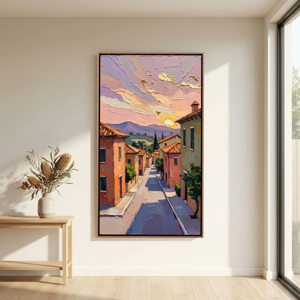 Abstract Street Scene Oil Style Wall Art