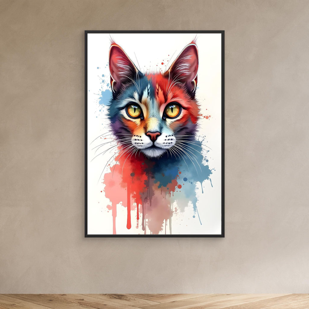 Abstract Cat Minimalist Ink Style