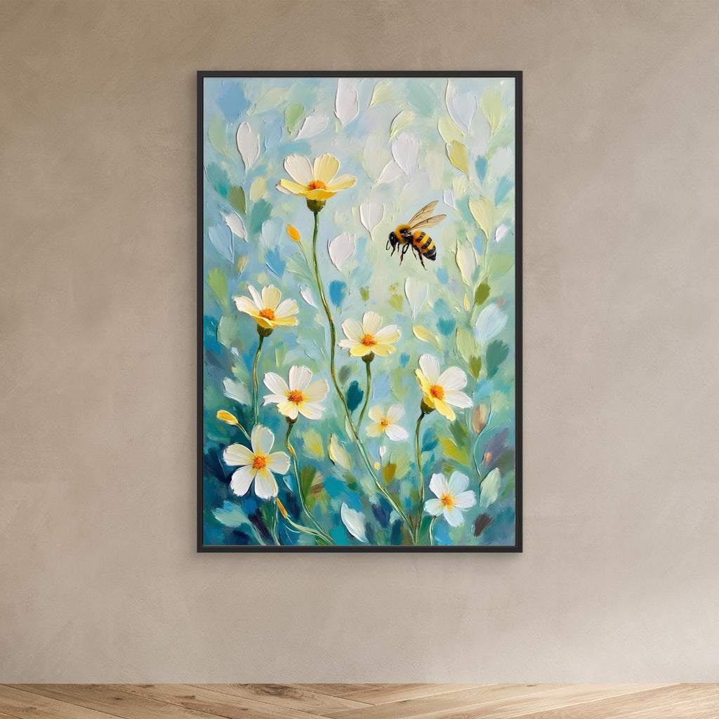 Abstract Bee Art Minimalist Oil Style