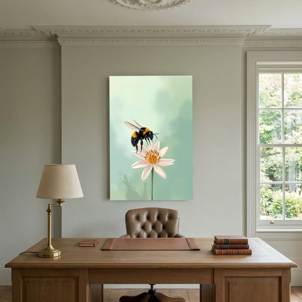 Delicate Bumble Bee Wall Art Minimalist Decor