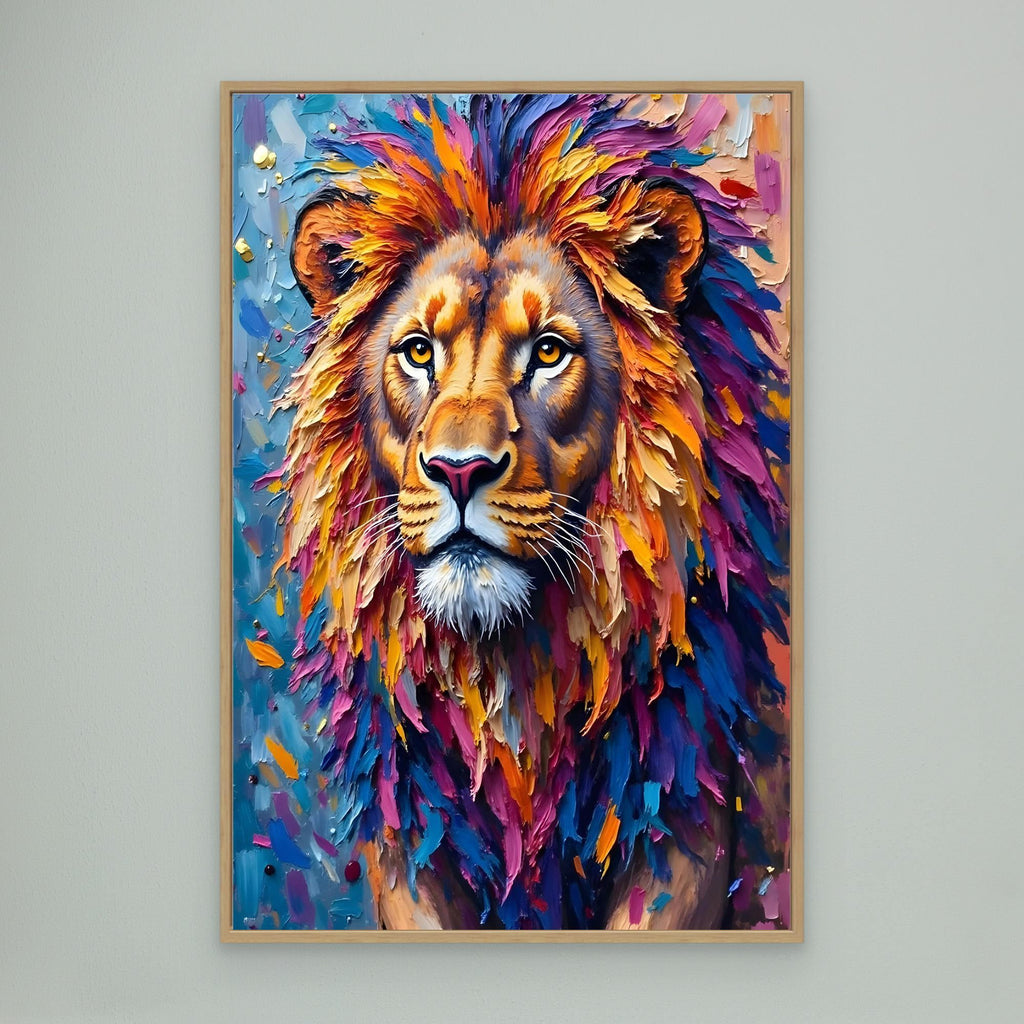 Lions Stare Oil Style
