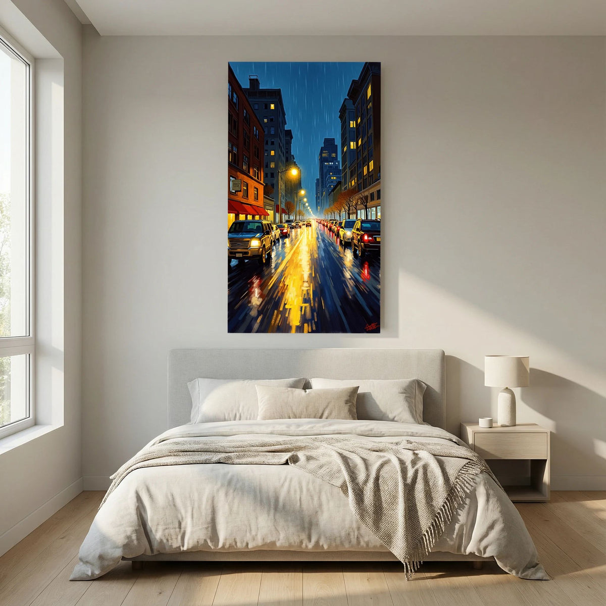 Brooklyn By Night Canvas Wall Art