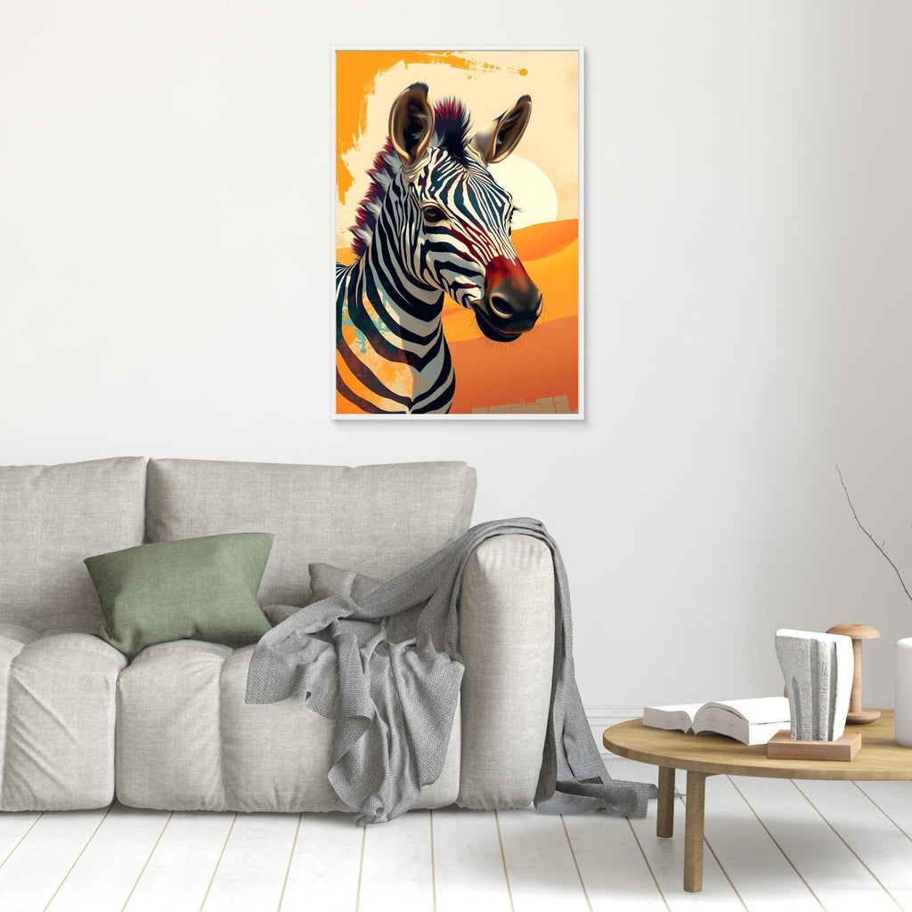 Digital Art Zebra in Desert