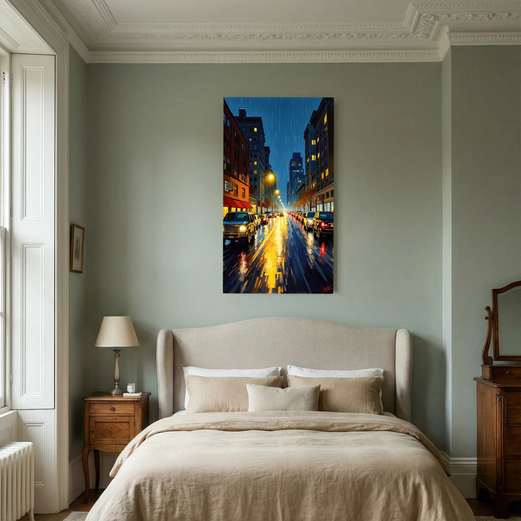 Brooklyn By Night Canvas Wall Art