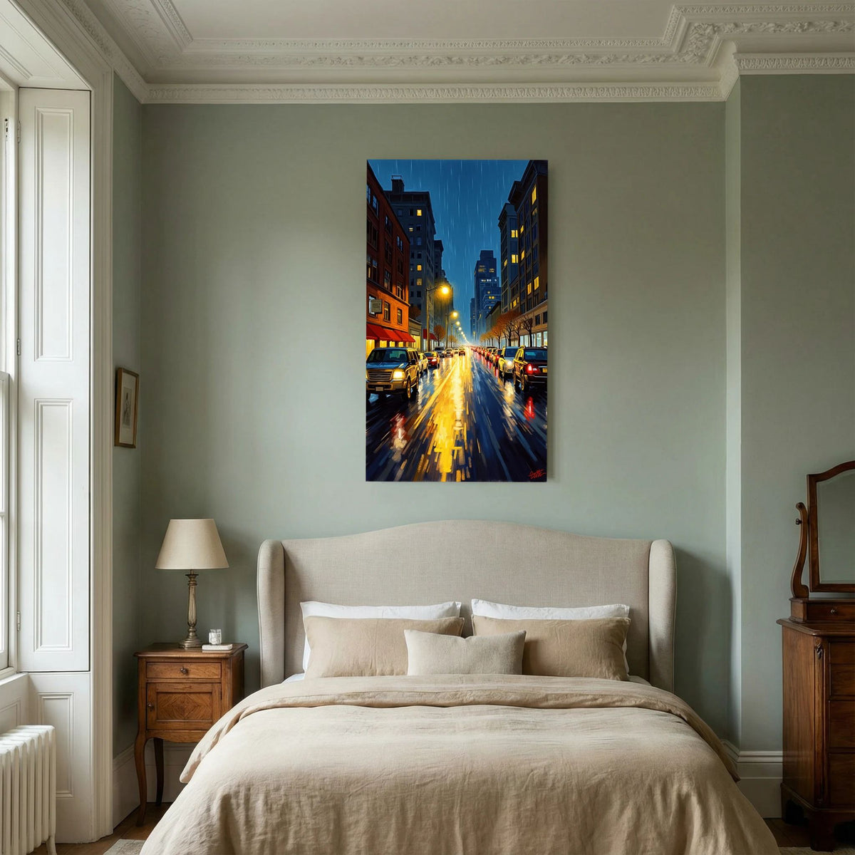 Brooklyn By Night Canvas Wall Art