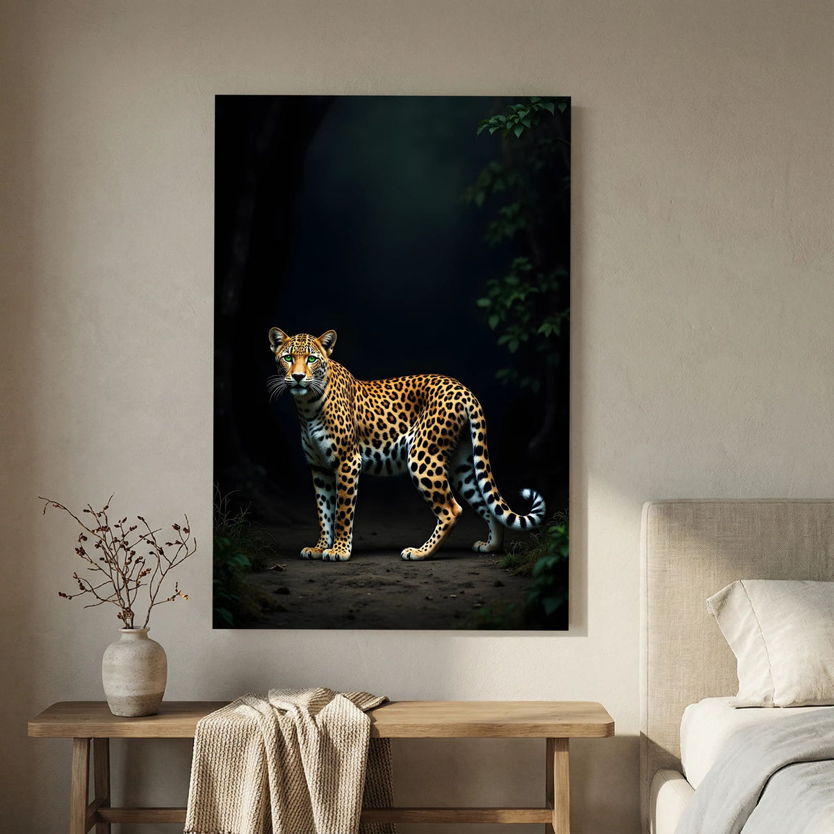 Leopard Canvas Wall Art Minimalist Wall Decor 