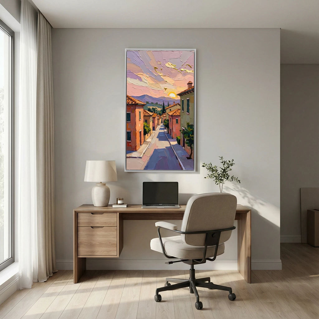 Abstract Street Scene Oil Style Wall Art