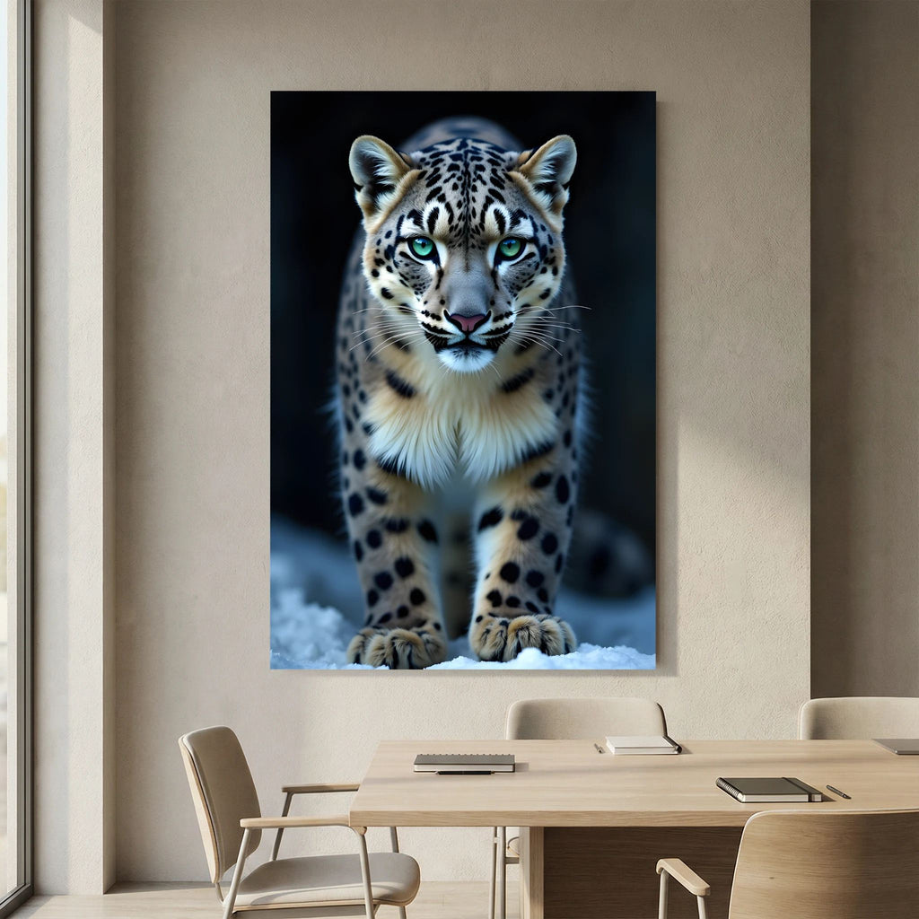 Snow Leopard Wall Canvas Minimalist Wall Decor