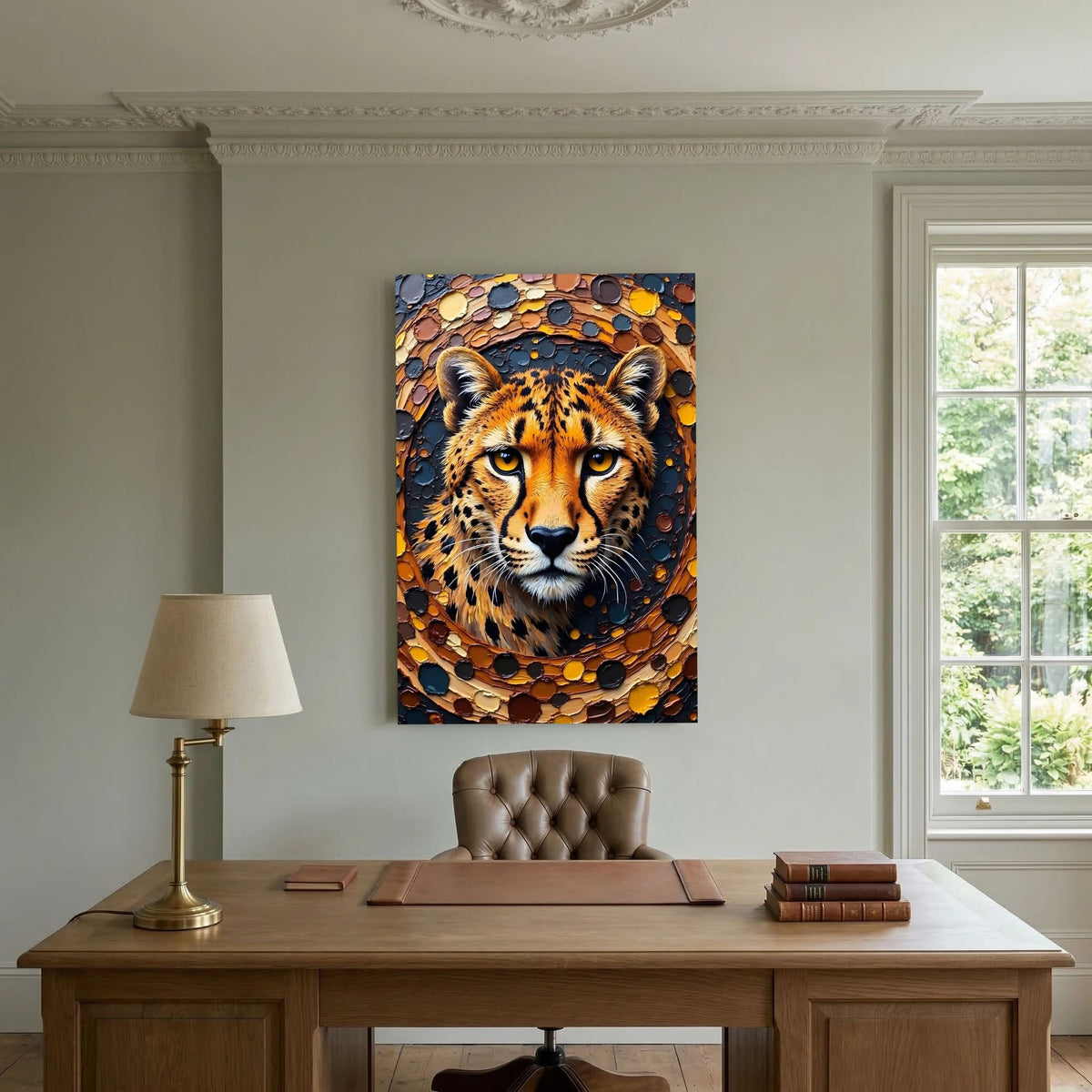 Majestic Cheetah Oil Style Canvas Minimalist Wall Decor