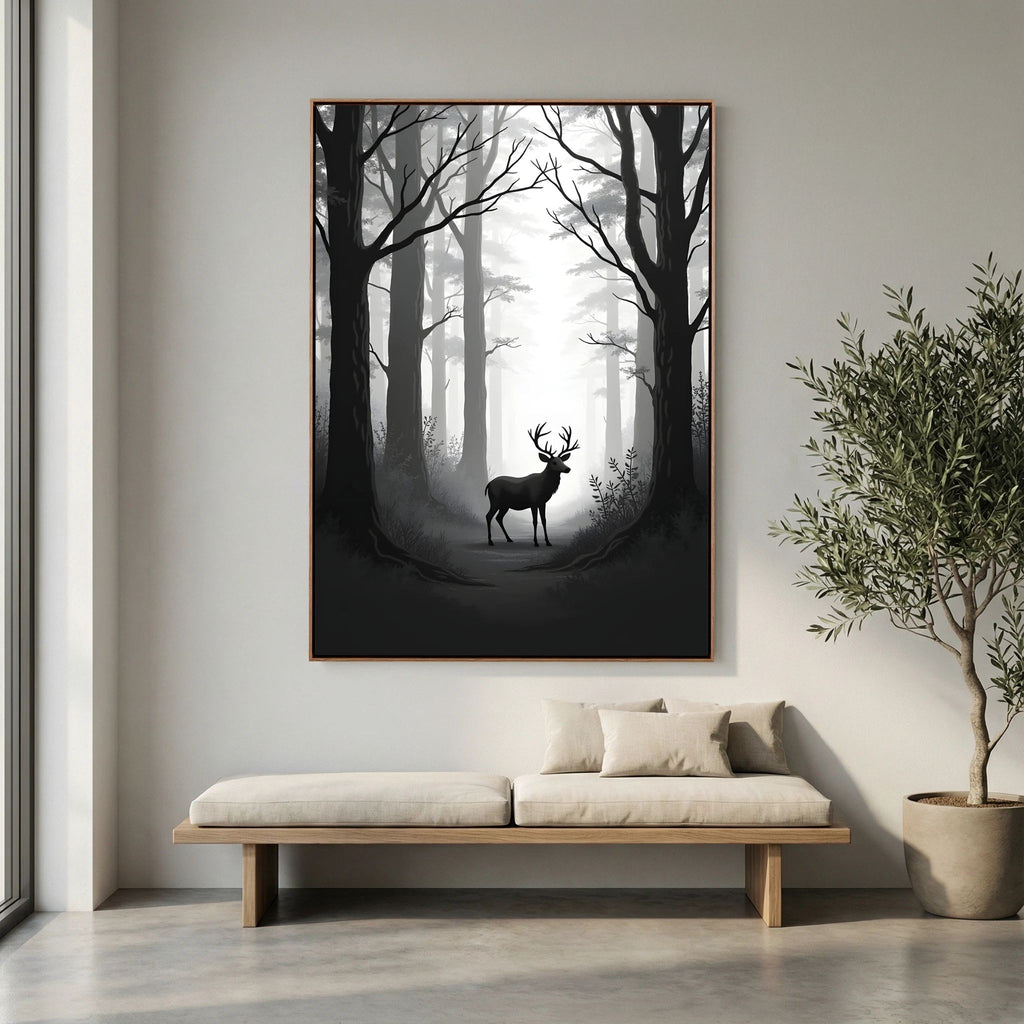 Black & White Lone Stage Canvas Print