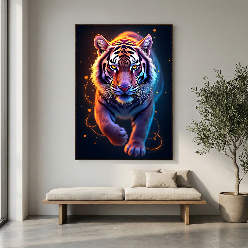 Abstract Tiger Minimalist Canvas Print