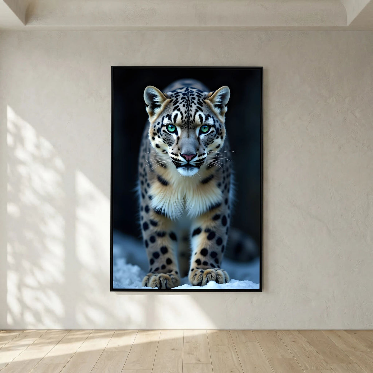 Snow Leopard Wall Canvas Minimalist Wall Decor