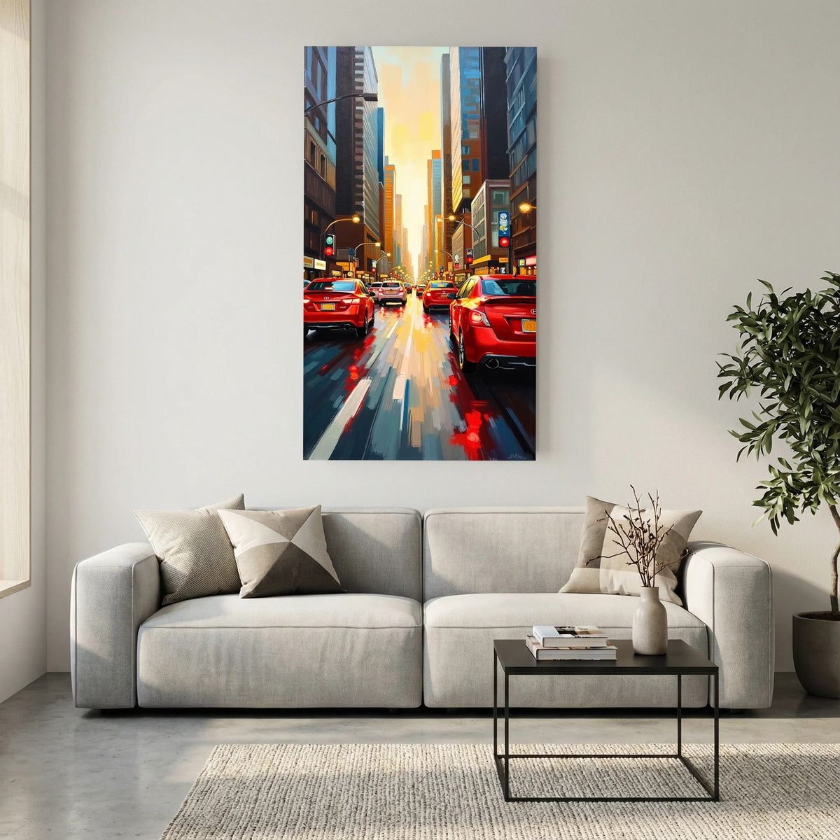 Vibrant Brooklyn Street Scene Canvas Wall Art