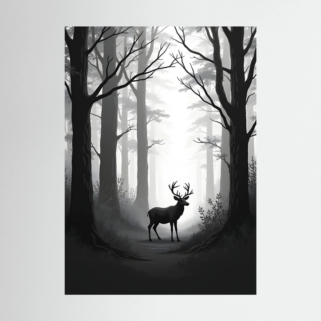 Black & White Lone Stage Canvas Print