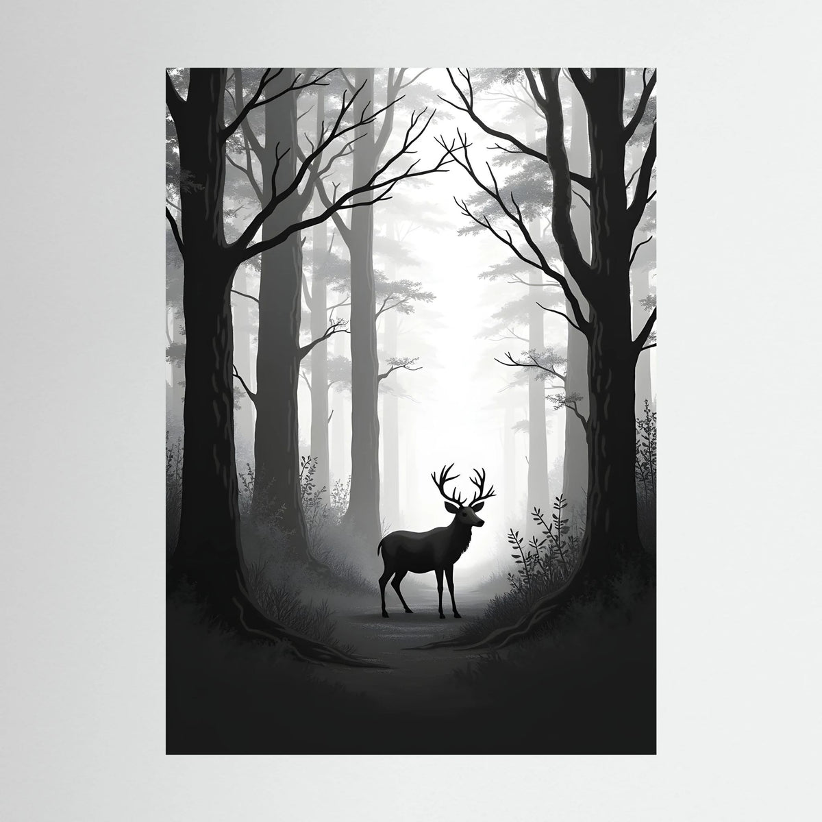 Black & White Lone Stage Canvas Print