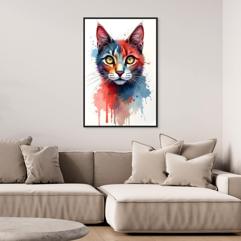 Abstract Cat Minimalist Ink Style