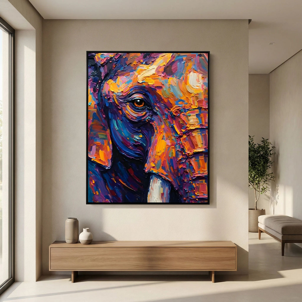 Elephants Eye Oil Style Canvas