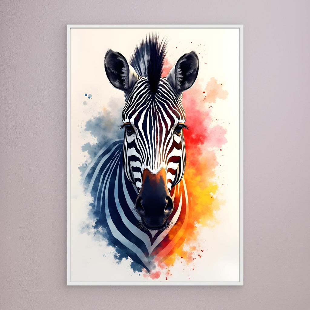 Safari Zebra Ink Style Minimalist Wall Decor