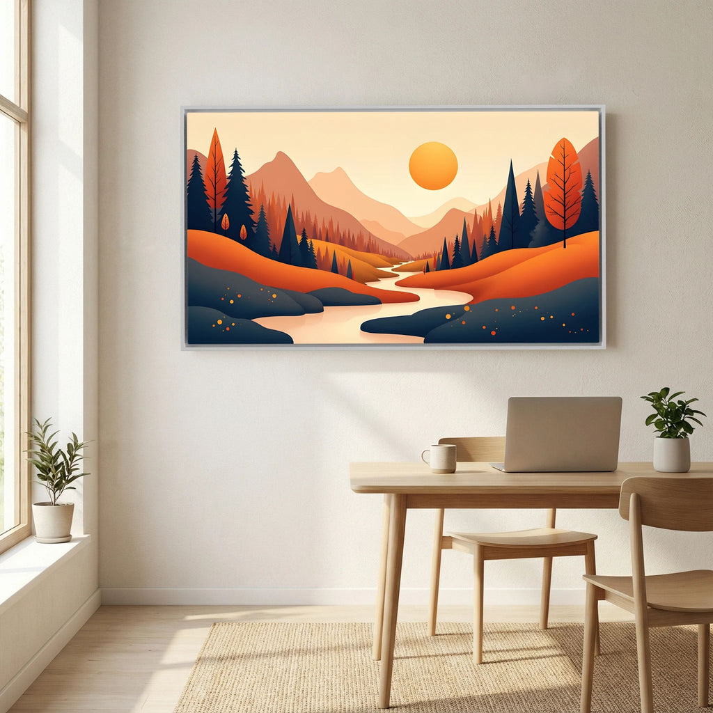 Abstract Autumn Landscape Wall Art