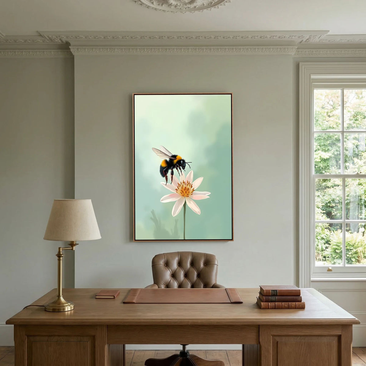 Delicate Bumble Bee Wall Art Minimalist Decor