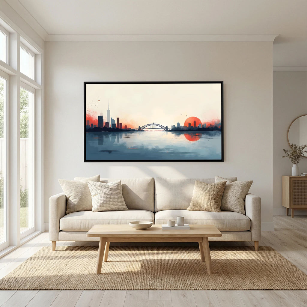 Sydney Harbour Bridge Abstract Sunset
