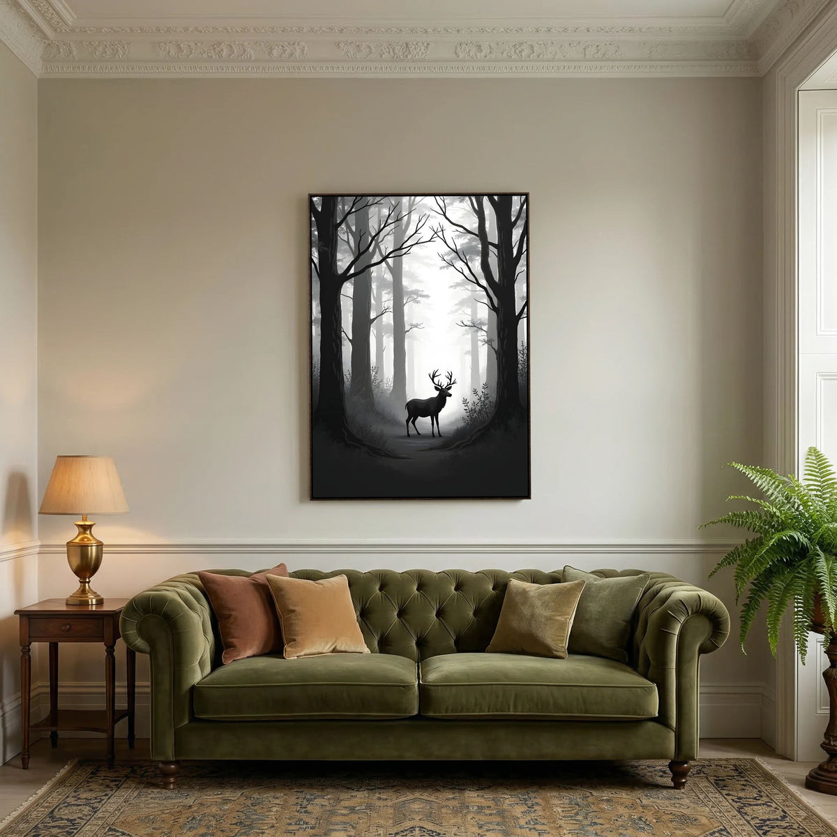 Black & White Lone Stage Canvas Print