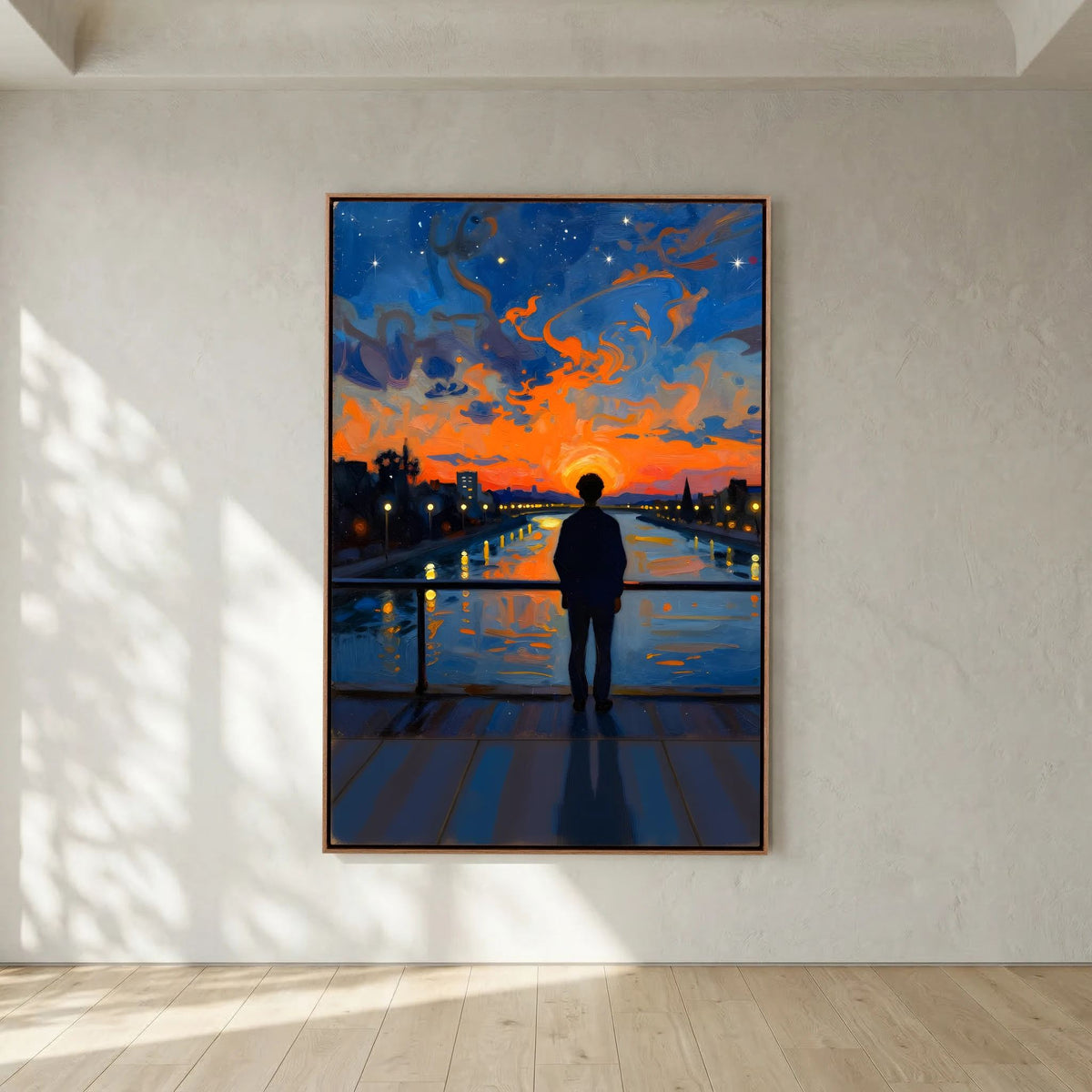 City Lights Canvas Wall Art Minimalist Wall Print