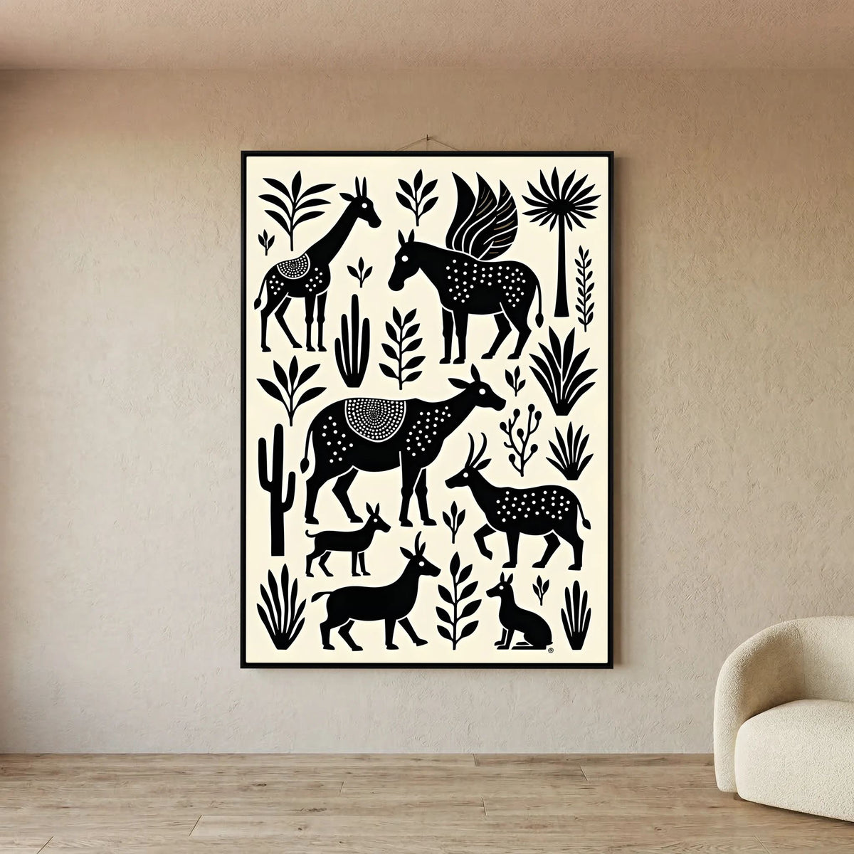 Mystical Planes Animals Canvas Wall art