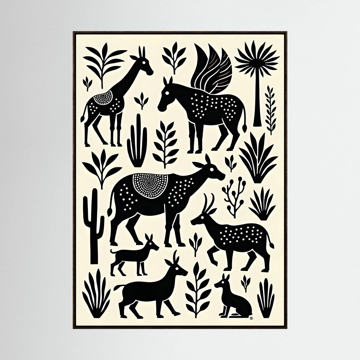 Mystical Planes Animals Canvas Wall art