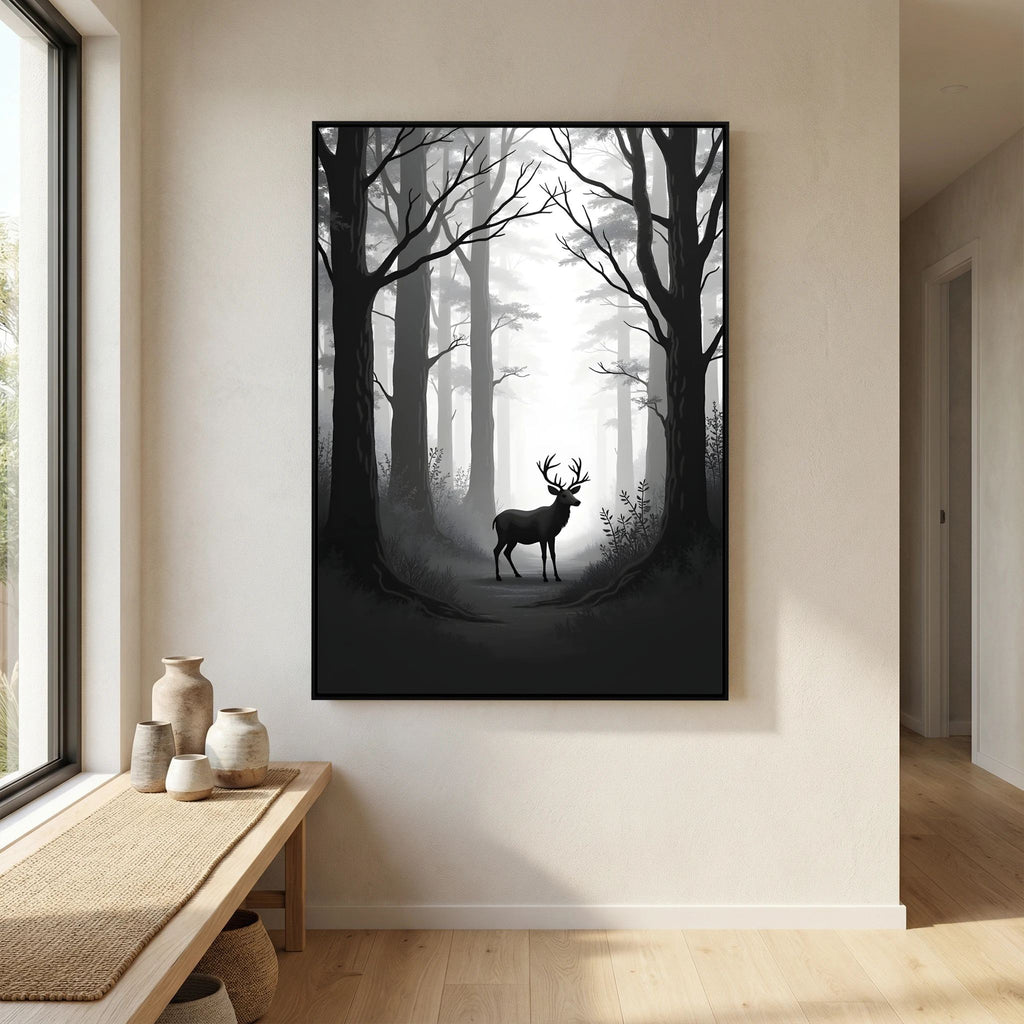 Black & White Lone Stage Canvas Print