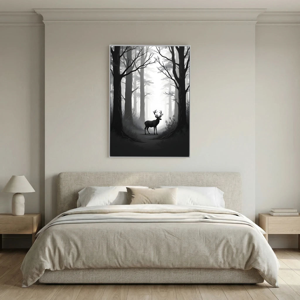 Black & White Lone Stage Canvas Print