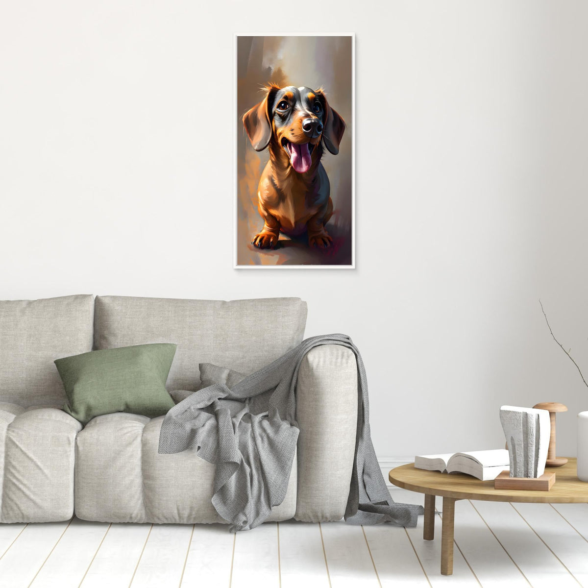 Abstract Happy Dachshund 