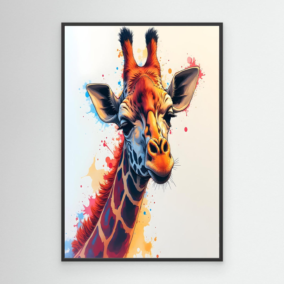 Abstract Giraffe Canvas Minimalist Ink Style