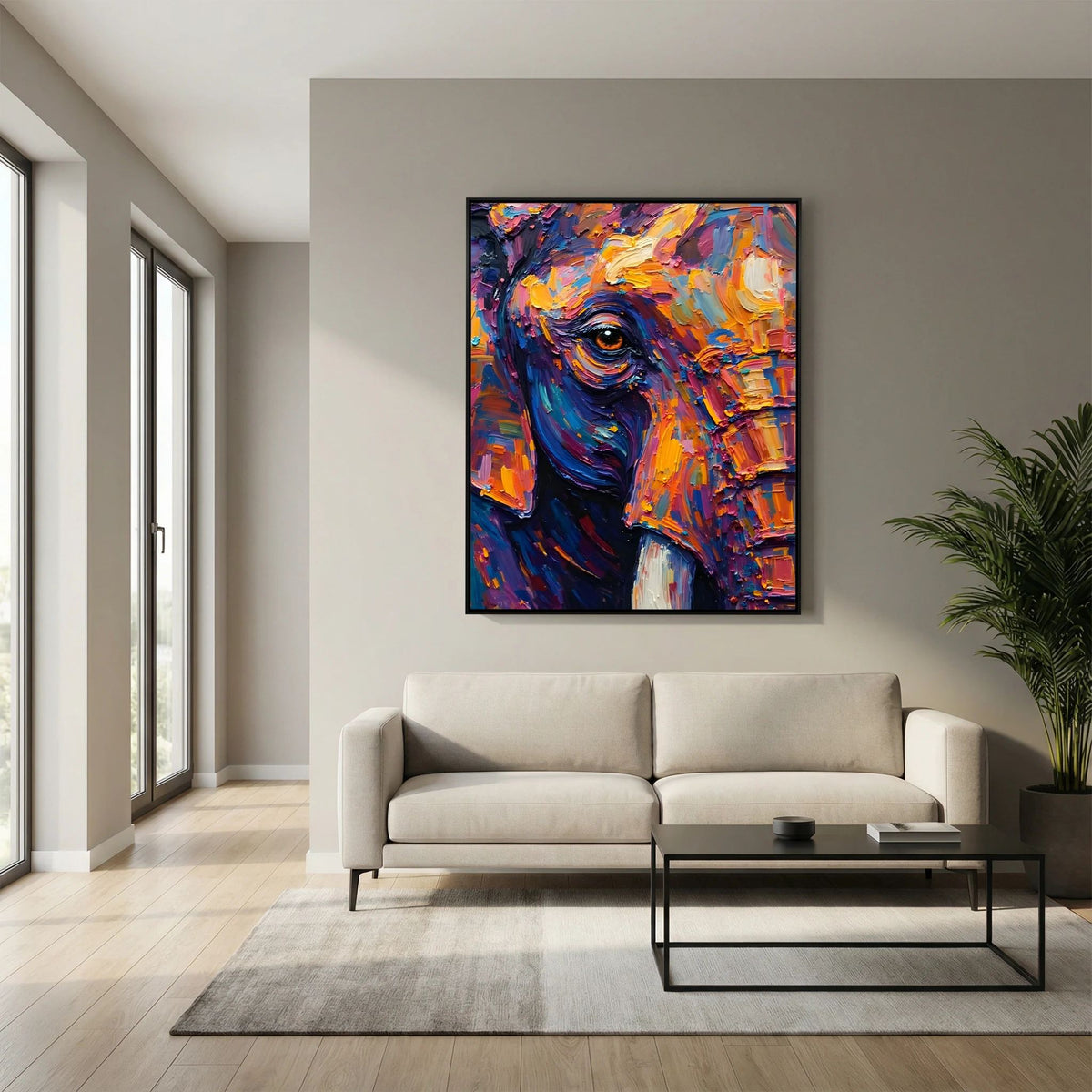 Elephants Eye Oil Style Canvas