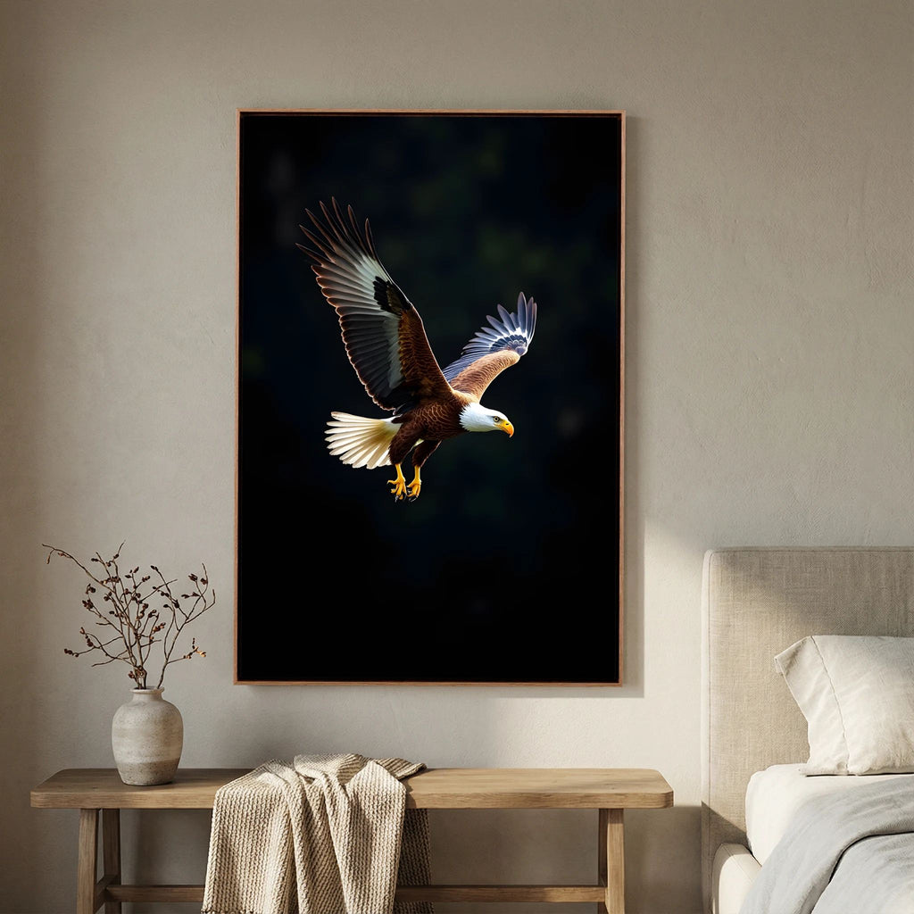 Minimalist Eagle Canvas Wildlife Wall Art