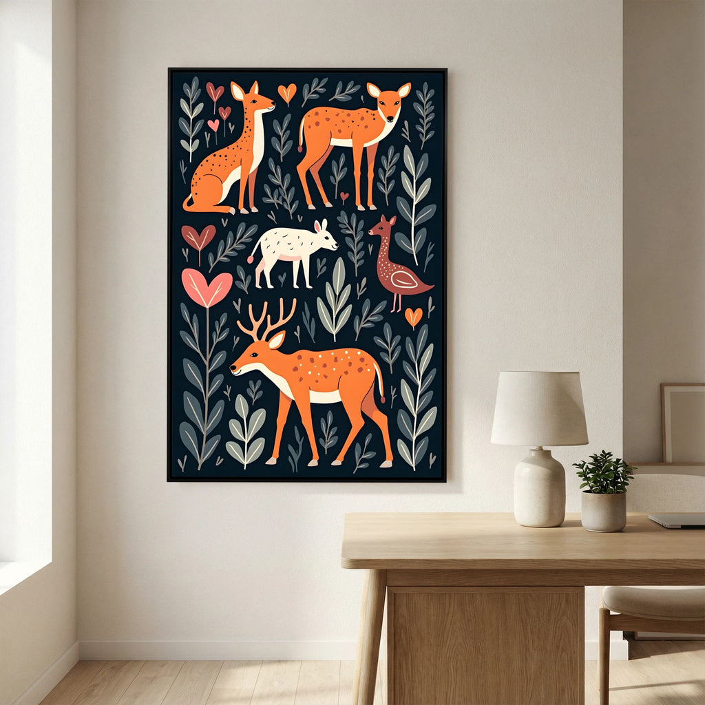 Abstract Forest with Hearts